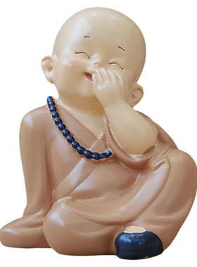 中式可爱小和尚摆件禅意沙弥