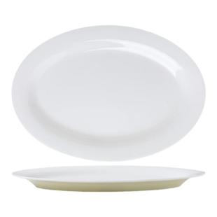 鱼盘景德镇骨瓷纯白餐具创意盘长方形大号鱼盘圆鱼盘大号盘子