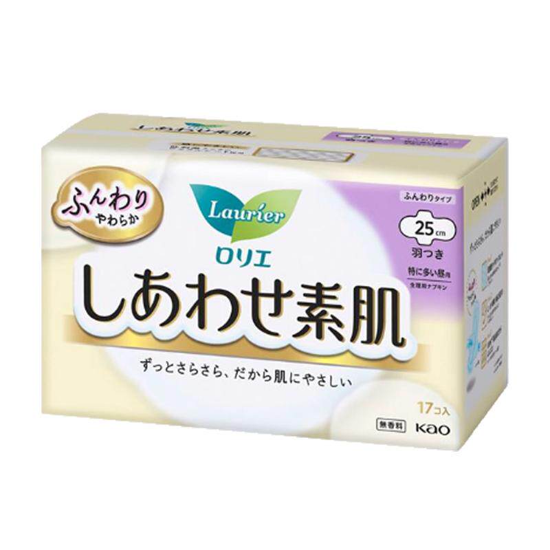 进口日本花王乐而雅素肌卫生巾日用柔软亲肤瞬吸干爽姨妈巾25cm