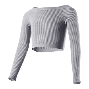 儿童舞蹈服小坎肩罩衫芭蕾舞中国舞跳舞冬装灰色练功服毛衣小外套