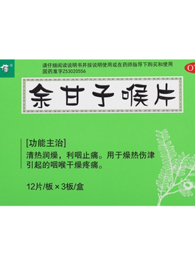 健之佳余甘子喉片36片清热润燥利咽止痛药咽喉干燥疼痛旗舰店正品