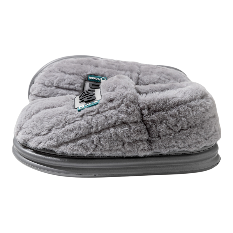 居家厚底棉拖鞋男款冬季2025室内保暖毛绒绒防滑加绒加厚舒适棉鞋