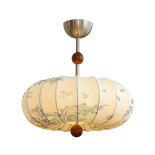 富贵法式复古中古吊灯卧室灯主灯餐厅灯书房房间主卧奶油风灯具