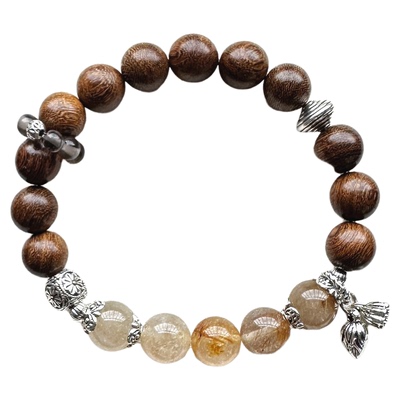 天然金丝檀木手串单圈手链