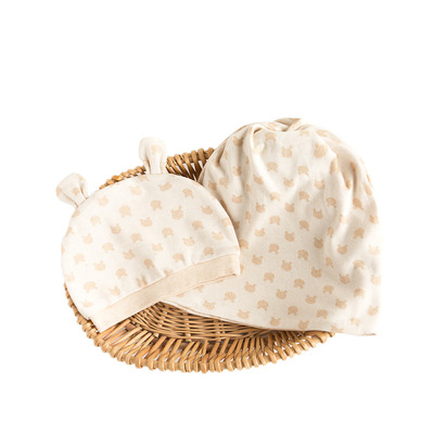 全棉舒适百搭产妇帽送发带