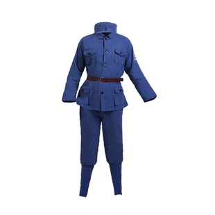 成人棉麻红军演出服新四军纯棉军装老粗布八路军衣服抗战影视服装
