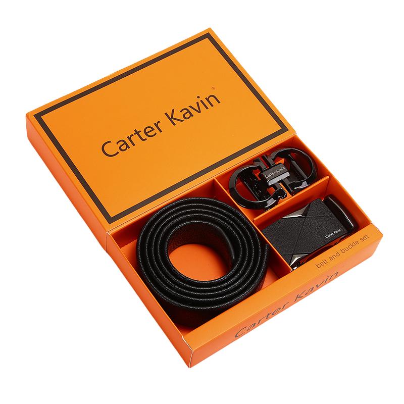 Carterkavin男士真皮自动扣礼盒