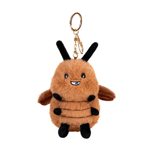 网红蟑螂小强玩偶钥匙扣小挂件公仔毛绒玩具背包包包挂饰挂链娃娃