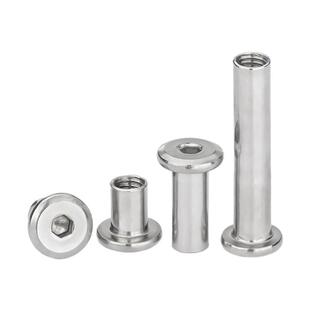 304不锈钢夹板螺母家具倒边内六角高强度连接螺丝钉M3M4M5M6M8M10