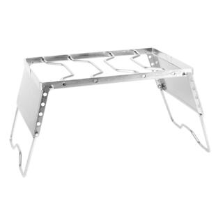 岛奇不锈钢户外便携折叠防风炉架加粗露营柴火支架迷你小号烤架