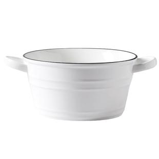 怀瑾双耳汤碗家用10英寸汤盆简约陶瓷餐具泡面碗大碗酸菜鱼大盆碗