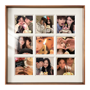 九宫格相框摆台洗照片定制diy拼图情侣婚纱照打印相册纪念日礼物