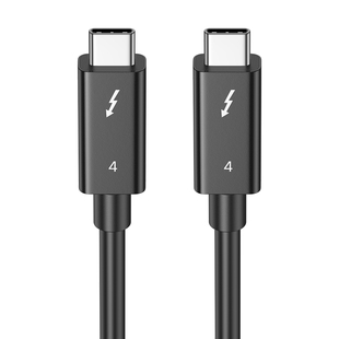Thunderbolt雷电4全功能5数据线100W快充线40Gbps高速传输硬盘mac连接8K高清投屏加长2.5/3米显卡坞双头typec