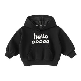 INSbobo儿童卫衣春装2026春季新款女童连帽上衣男童长袖网红时髦