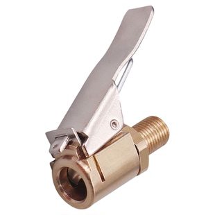 车载充气泵美式螺纹气嘴转接头汽车打气泵配件快速转换头夹式气嘴