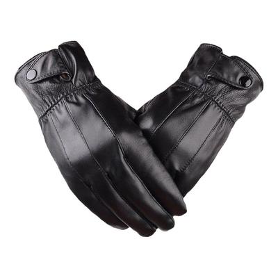 真皮手套绵羊皮男加绒加厚保暖