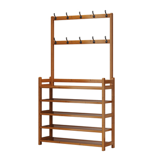 简易鞋架子多层家用门口2025新款衣帽架一体多功能置物架出租房用