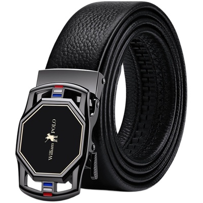 英皇保罗皮带男真皮自动扣