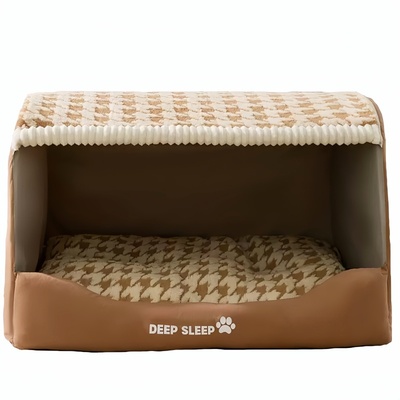 2025新款狗窝加厚保暖半封闭式冬季小型犬狗狗雪纳瑞可拆洗不塌陷