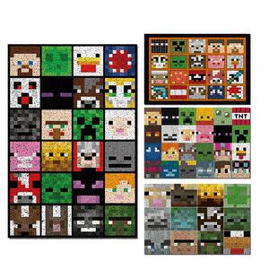 2026年新款丝圈地垫我的世界像素块地垫四季通用入门地垫免洗可擦