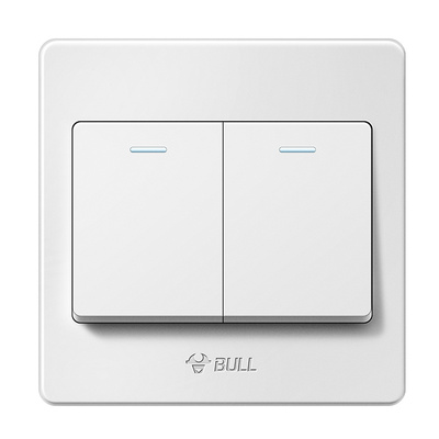 公牛双开双控开关家用床头二开