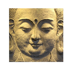 中式禅意浮雕壁饰佛脸砖家居装饰挂件如来佛像释加牟尼电视背景墙