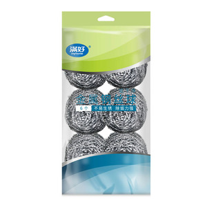 满好金属钢丝球大号不锈钢球超大耐用厨房洗碗刷锅清洁球40g量贩