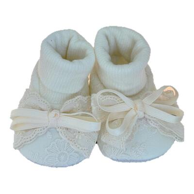 春款新生婴儿0-1岁女宝宝软底步前防掉鞋袜一体公主蝴蝶结护脚套