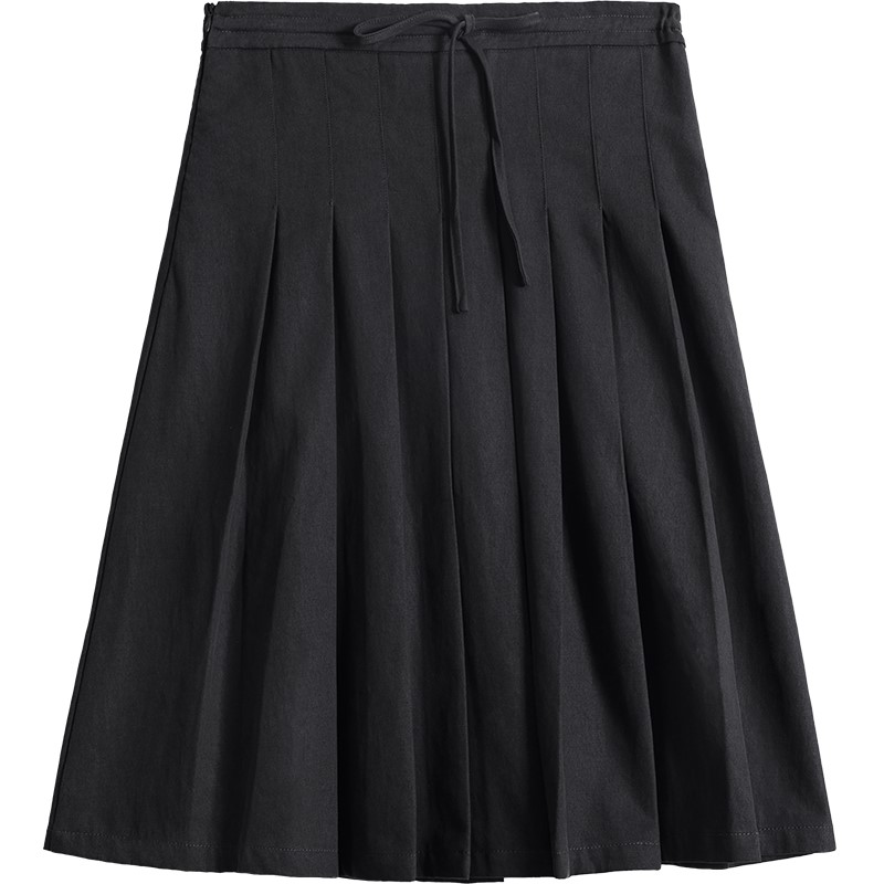 日系复古学院风百褶半身裙女秋冬半身裙