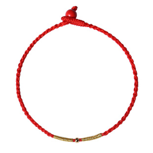 宫里上新红绳手链女金珠999足金红色手绳本命年红手绳新年礼物