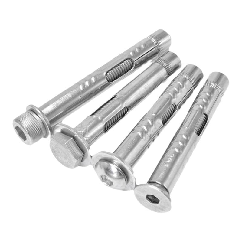 304不锈钢外六角膨胀螺丝沉头内六角内膨胀圆头十字膨胀M6M8M10