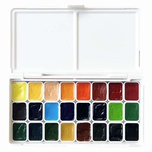 荷兰梵高24色48色 固体水彩颜料试用分装1ml迷你分装敏小姐美术馆