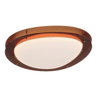 奶油风卧室吸顶灯日式挓寂风小奶豆复古胡桃木色主卧室房间住房灯