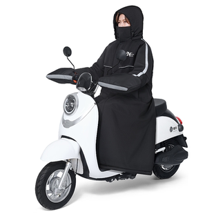 电动车挡风被冬季加绒加厚电瓶摩托骑车防寒服防水保暖冬款挡风衣