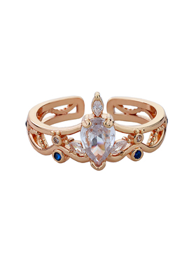 二周年求婚戒纯银莫桑石陆景和