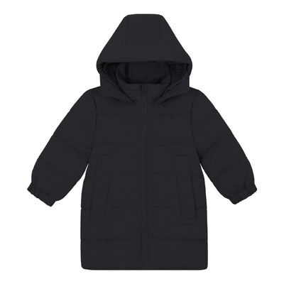 羽绒服中长款男童女童冬装白鸭绒