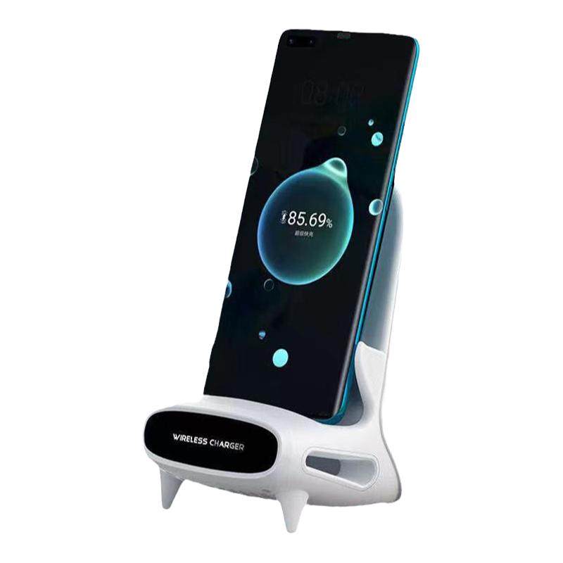 桌面无线充电器适用苹果华为OPPO小米vivo三星安卓QI协议充电15w无线充扩音手机座充多功能便携式通用