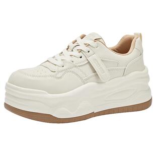 大东厚底小白鞋女款2026新款春季百搭运动休闲板鞋巨好看的增高鞋