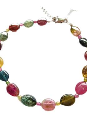 蛋形碧玺手链玻璃体玻璃体旺夫