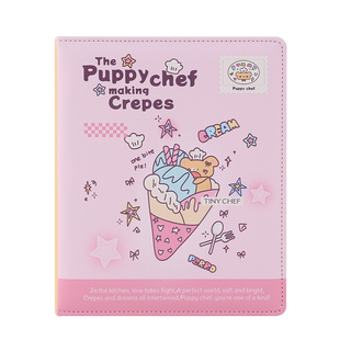 可丽饼小狗A4九宫格四宫格卡册小卡明信片镭射票收纳册活页相册本人生四格相册六寸高颜值多功能卡册大容量