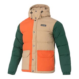 哥伦比亚官网男装2025冬季新款户外保暖羽绒服连帽运动服WE9054