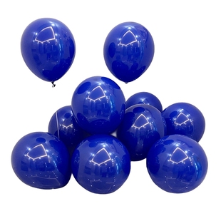 深浅蓝复古蓝白色马卡龙蓝色气球海洋生日毕业幼儿园开学布置装饰