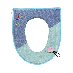 舒服猫大号马桶坐垫拉链款大U型坐便套加大内径冬季家用卡通北欧