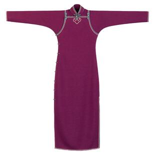 落嫣香沉丨一城风絮丨冬款民国风复古针织呢弹力修身全开襟旗袍裙