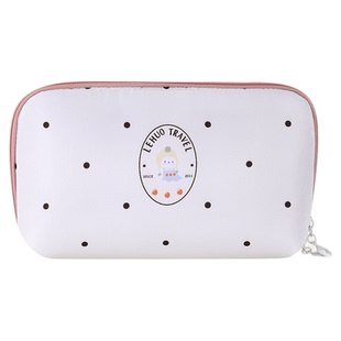 化妆包女2026新款收纳小包旅行外出便携式小型多功能分区收纳可爱格子笔袋收纳包女生ins风拉链式学生收纳袋