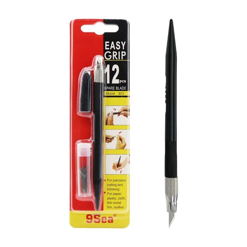 九洋雕刻刀模型切割刀小黑雕刻刀橡皮章雕刻笔美工刀片手工木雕刀