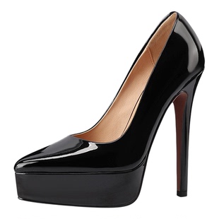 恨天高超高跟鞋女2025年新款春秋季款T台走秀性感14CM/12细跟单鞋