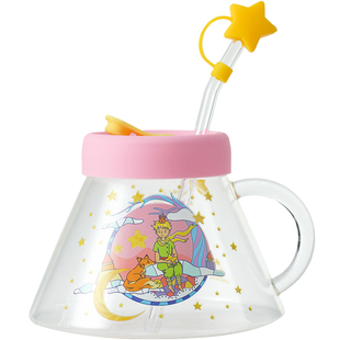 高颜值小王子联名飞碟杯夏日大容量高硼硅大肚杯万圣夜新款玻璃杯