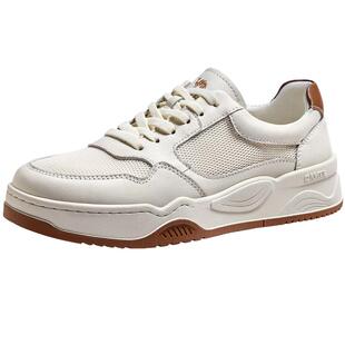 骆驼男鞋2026春季新款透气小白鞋男款厚底增高百搭男士休闲板鞋