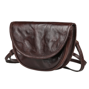 漫色手抓纹植鞣头层牛皮马鞍包女复古真皮单肩斜挎包腰包手机包